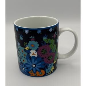 Vera Bradley Midnight Blues Classic Mug Coffee Cup Retired Pattern